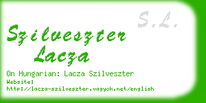 szilveszter lacza business card